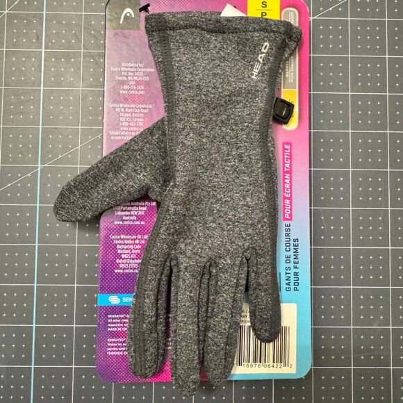 Women's Gray Touchscreen Running Gloves by Head, size Small - Picture 1 of 4